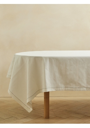 LOUISE ROE - + Sophia Roe S.r Collection Embroidered Cotton And Linen-blend Table Cloth - White - One size