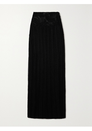 SAVANNAH MORROW THE LABEL - + Net Sustain Khayal Crocheted Maxi Skirt - Black - xx small,x small,small,medium,large,x large