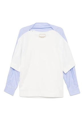 LITKOVSKA layered long-sleeves top - White