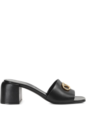 Sergio Rossi 55mm logo-plaque sandals - Black