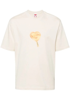 Ground Zero logo-print cotton t-shirt - Neutrals