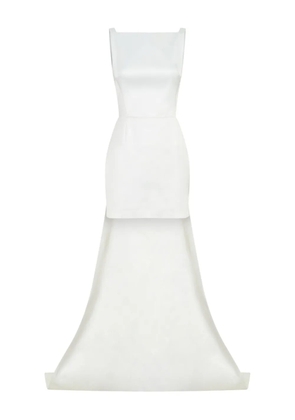 Nicholas square-neck minidress - Neutrals