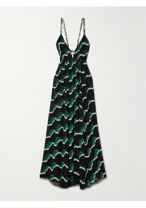 Ulla Johnson - Adonis Open-back Fil Coupé Chiffon Maxi Dress - Black - US0,US2,US4,US6,US8,US10,US12