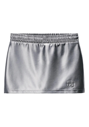 Alexander Wang elasticated-waistband satin skirt - Silver