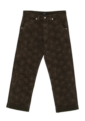 PS Paul Smith floral-pattern trousers - Brown