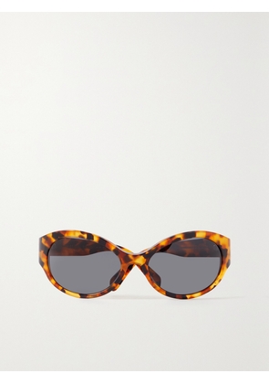 CELINE Eyewear - Triomphe Oversized Round-frame Acetate Sunglasses - Brown - One size