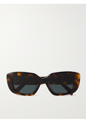 CELINE Eyewear - Triomphe Rectangular-frame Tortoiseshell Acetate Sunglasses - One size