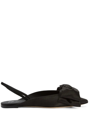 Giuseppe Zanotti Johanna bow-detail ballerina shoes - Black