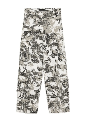 Who Decides War micro distressed cargo trousers - Grey