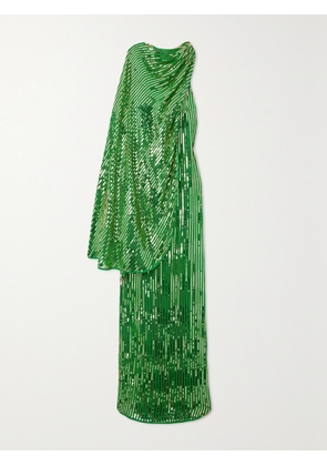 Johanna Ortiz - + Net Sustain Poder Tejido Convertible Embellished Silk Crepe De Chine Maxi Dress - Green - US0,US2,US4,US6,US8,US10,US12