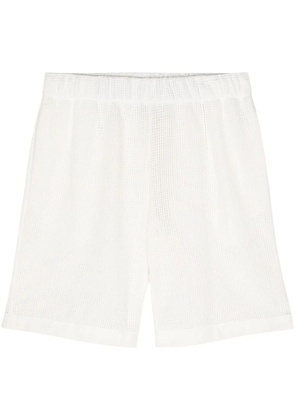 BLUE SKY INN waffle-pattern deck shorts - White