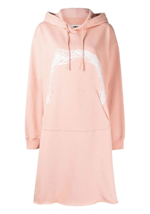 MM6 Maison Margiela snake-print hooded dress - Pink