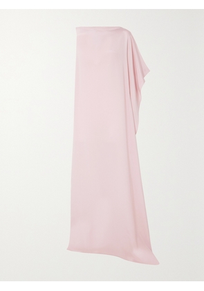 Max Mara - Bora Draped One-sleeve Silk-satin Gown - Pink - UK 4,UK 6,UK 8,UK 10,UK 12,UK 14,UK 16