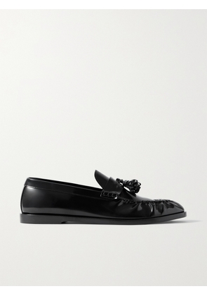 The Row - Tasseled Leather Loafers - Black - IT36,IT37,IT37.5,IT38,IT38.5,IT39,IT39.5,IT40,IT40.5,IT41,IT41.5,IT42