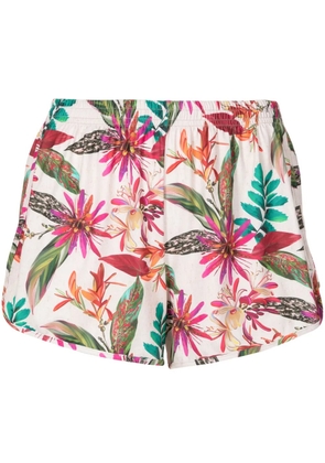 Lygia & Nanny Lee floral-print shorts - White