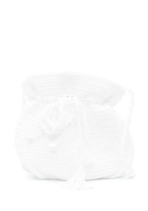 Blumarine crochet corss body bag - White