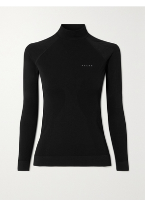 FALKE Ergonomic Sport System - Maximum Warm Stretch-jersey Turtleneck Top - Black - x small,small,medium,large,x large