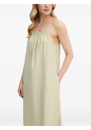 Marc O'Polo smocked-shoulder midi dress - Green