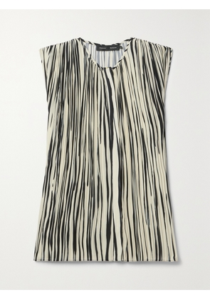 Proenza Schouler - Flou Pleated Striped Crepe Blouse - Cream - US0,US2,US4,US6,US8,US10,US12