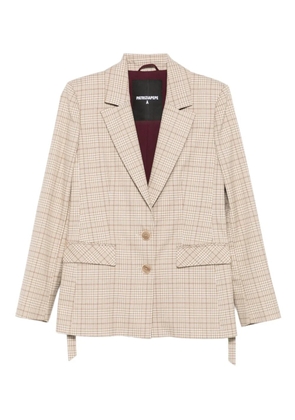 Patrizia Pepe two-button checked blazer - Neutrals