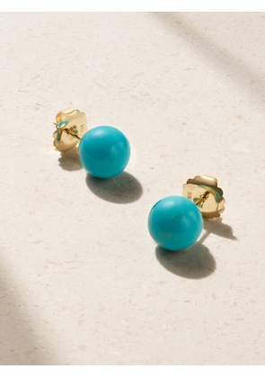 Irene Neuwirth - Large Gumball 18-karat Gold Turquoise Earrings - One size
