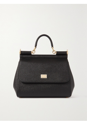 Dolce & Gabbana - Sicily Medium Textured-leather Tote - Black - One size
