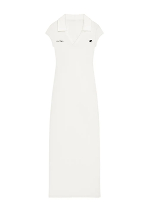Courrèges logo maxi dress - White