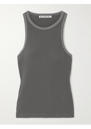 Acne Studios - Waffle-knit Cotton Tank - Gray - xx small,x small,small,medium,large,x large