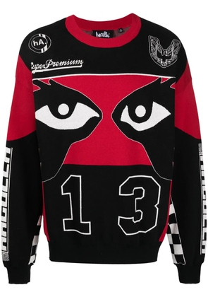 Haculla graphic-print cotton jumper - Black