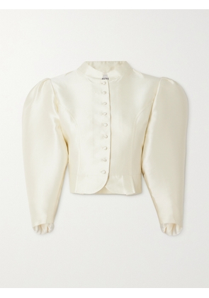 DESTREE - Amoako Cropped Faille Jacket - White - x small,small,medium,large