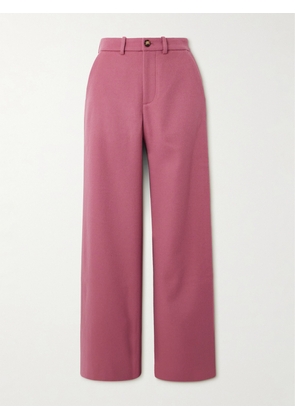 The Elder Statesman - Wool And Cashmere-blend Mid-rise Straight-leg Pants - Pink - US2,US4,US6,US8