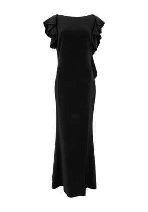 Elie Saab ruffled sleeve dress - Black
