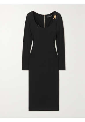 Versace - Icons Embellished Stretch-crepe Midi Dress - Black - IT36,IT38,IT40,IT42,IT44,IT46