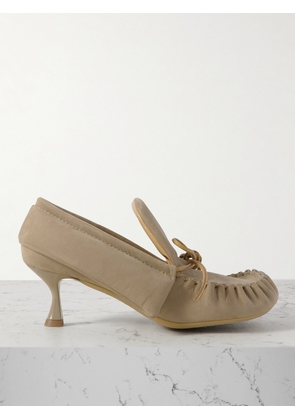 JW Anderson - Leather-trimmed Suede Pumps - Brown - IT35,IT36,IT37,IT38,IT39,IT40,IT41