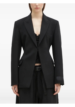 VETEMENTS logo-patch blazer - Black