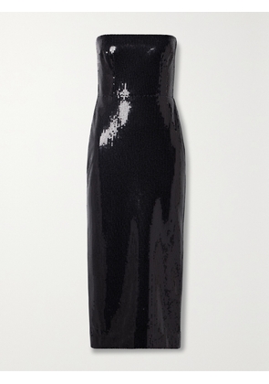 Alex Perry - Strapless Sequined Crepe Midi Dress - Blue - UK 4,UK 6,UK 8,UK 10,UK 12,UK 14