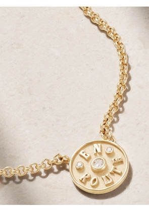 Marlo Laz - En Route Petite 14-karat Gold Diamond Necklace - One size