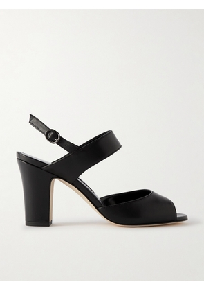 Manolo Blahnik - Khiko 90 Leather Slingback Sandals - Black - IT36,IT36.5,IT37,IT37.5,IT38,IT38.5,IT39,IT39.5,IT40,IT40.5,IT41,IT41.5,IT42,IT43