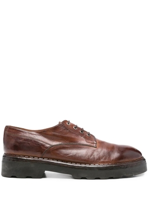 Eleventy lace-up rubber sole derby shoes - Brown