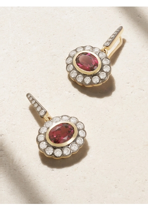 Marlo Laz - Lexi 14-karat Gold, Rhodolite And Diamond Earrings - One size
