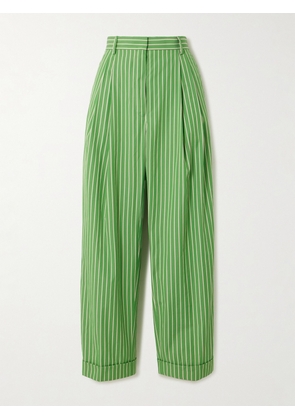 Dries Van Noten - Pinstriped Cotton-twill Straight-leg Pants - Green - FR 34,FR 36,FR 38,FR 40,FR 42,FR 44