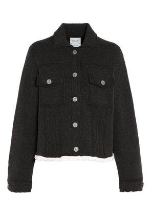 Barrie pleated-hem button-front jacket - Black