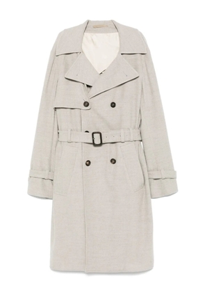 Eleventy belted double-breasted trench coat - Grey