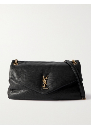 SAINT LAURENT - Calypso Large Padded Textured-leather Shoulder Bag - Black - One size