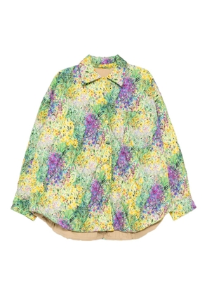 JNBY floral diamond cut coat - Green