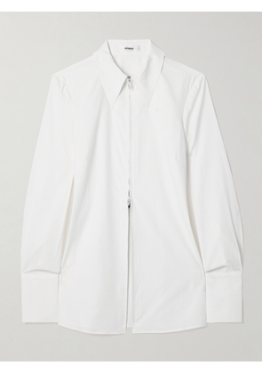 INTERIOR - The Freddy Cotton-poplin Shirt - White - US0,US2,US4,US6,US8,US10