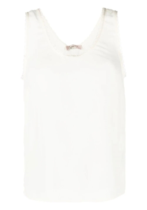 TWINSET scallop-edge tank top - White
