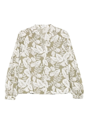 Marc O'Polo floral-print V-neck blouse - Green
