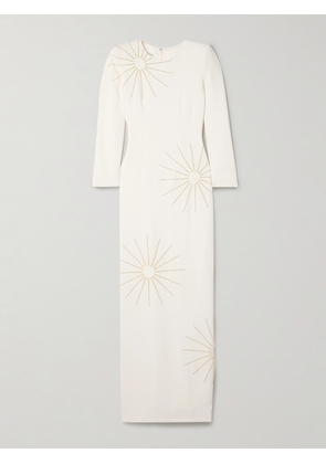 Dries Van Noten - Embellished Crepe Maxi Dress - White - FR 34,FR 36,FR 38,FR 40,FR 42,FR 44