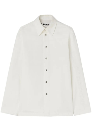 Jil Sander logo-embossed cotton shirt - White